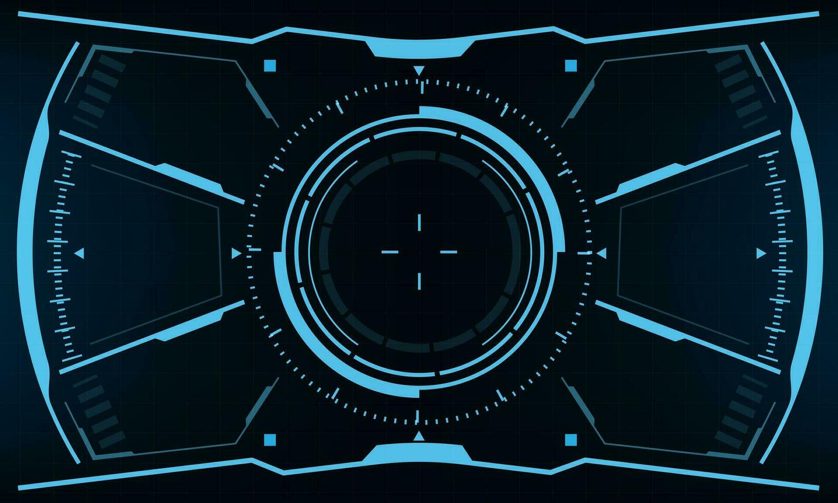 hud ficção científica interface tela Visão azul geométrico Projeto virtual realidade futurista tecnologia criativo exibição vetor