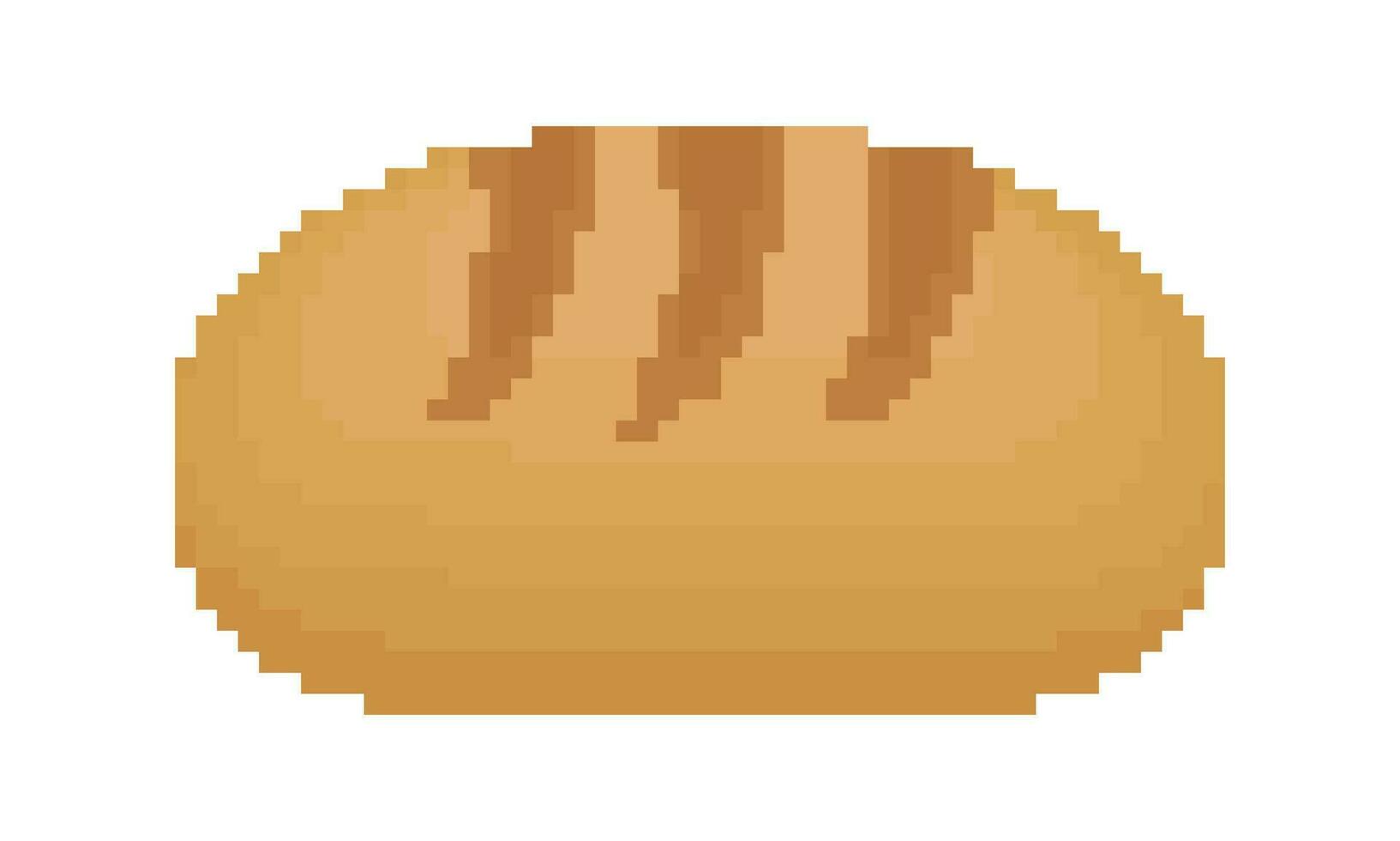 pão ilustração com pixel tema vetor