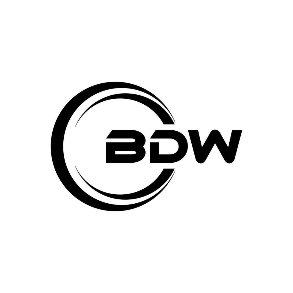 bdw logotipo projeto, inspiração para uma único identidade. moderno elegância e criativo Projeto. marca d'água seu sucesso com a impressionante isto logotipo. vetor