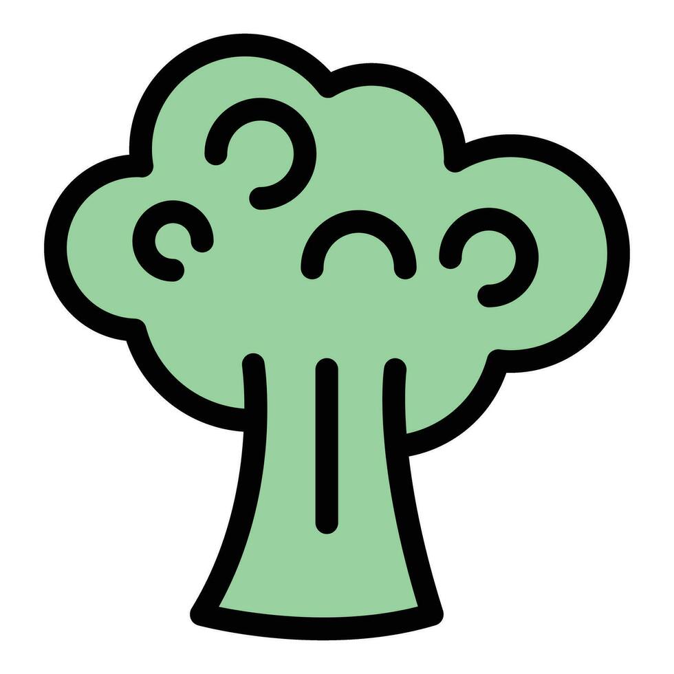 brócolis ícone vetor plano