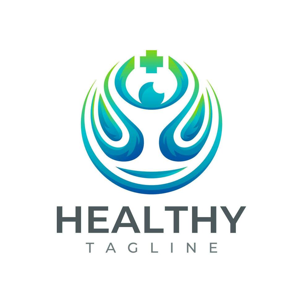 colorida humano fisica saúde Cuidado médico logotipo Projeto vetor