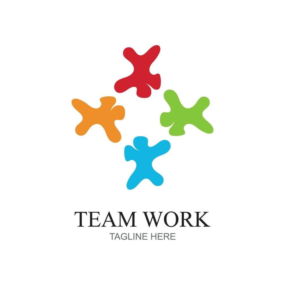 equipe trabalhos logotipo projeto, juntos. moderno social rede equipe logotipo Projeto vetor