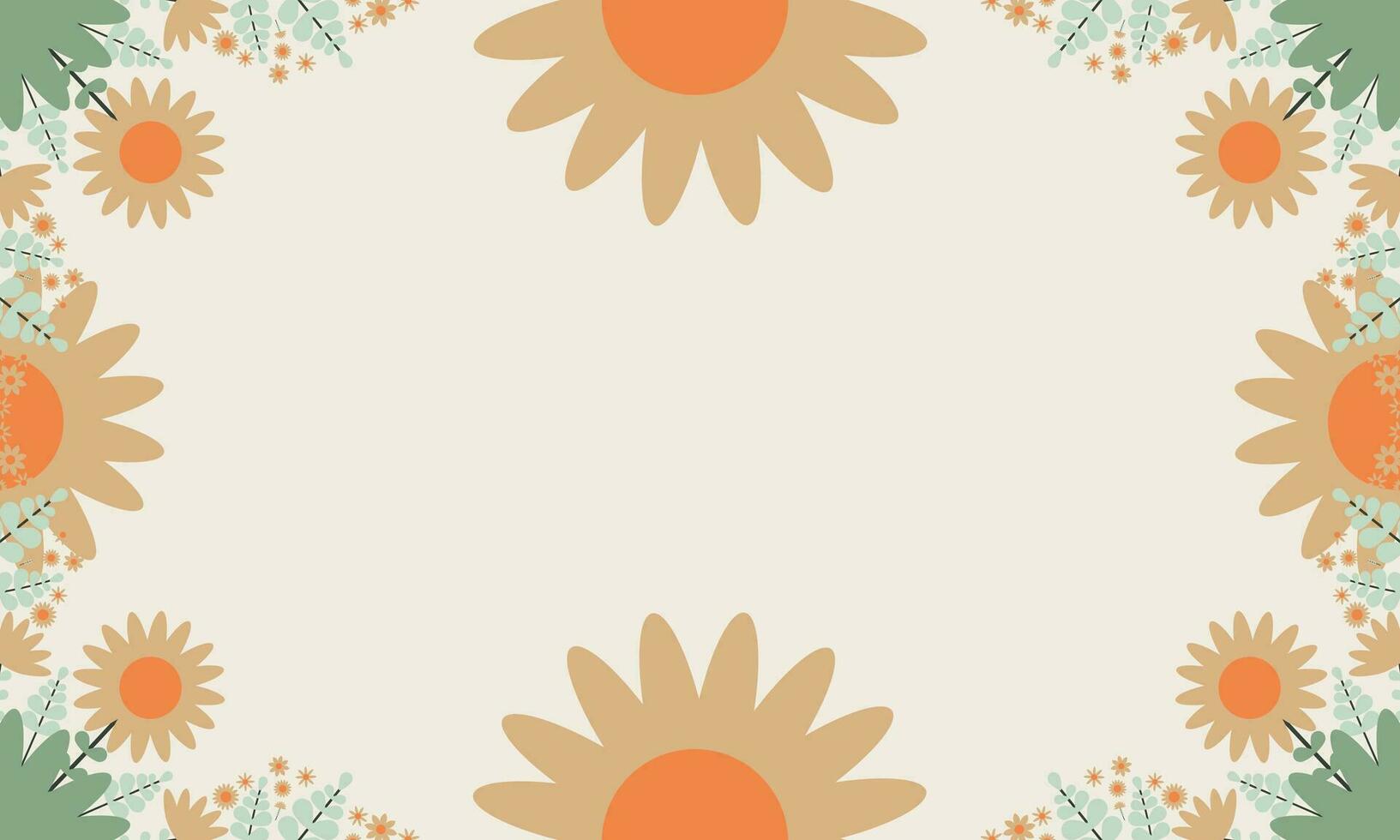 floral fundo com flores e folhas enfeite vetor