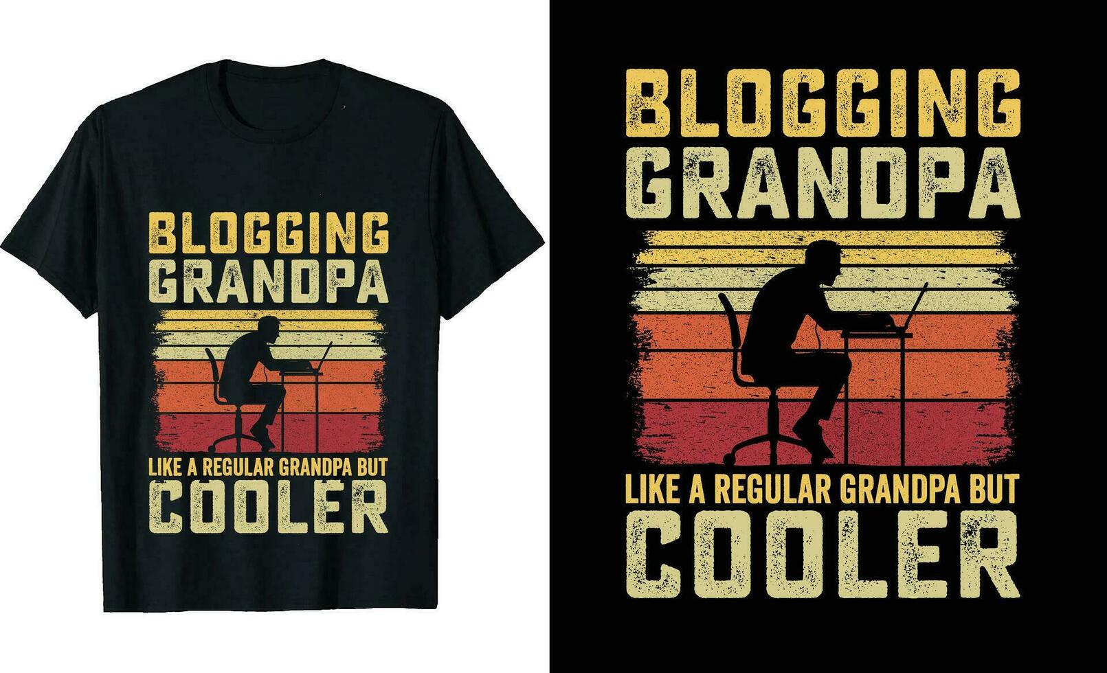 blogging Vovô gostar uma regular Vovô mas resfriador ou avô camiseta Projeto ou avô dia t camisa Projeto vetor