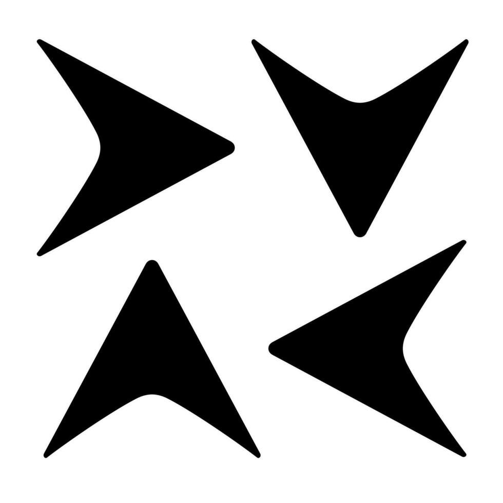 Setas; flechas conjunto do Preto plano ícones, símbolos, sinais. seta ícone. vetor Setas; flechas para rede Projeto