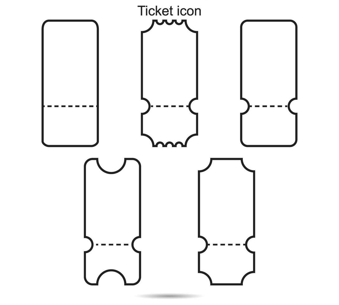 bilhete ícone, vetor ilustração.
