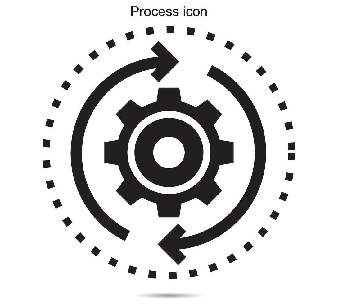 processo ícone, vetor ilustração.