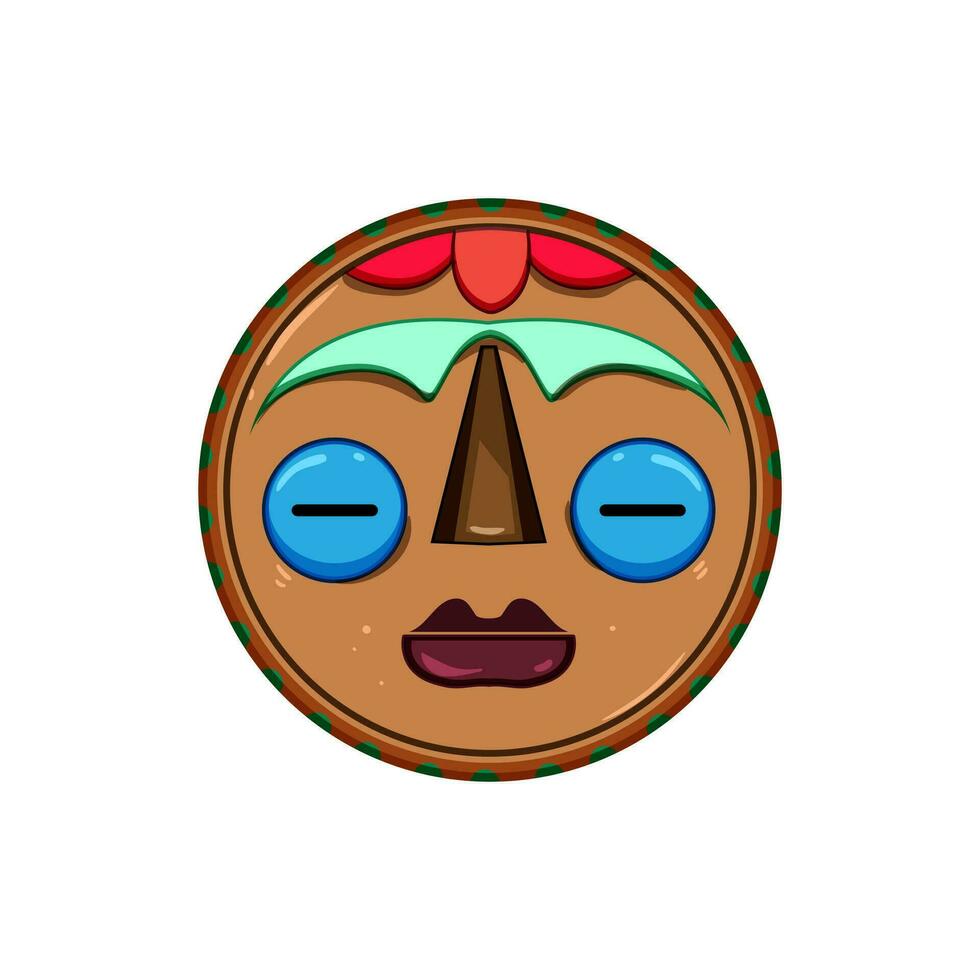 africano tribal mascarar desenho animado vetor ilustração