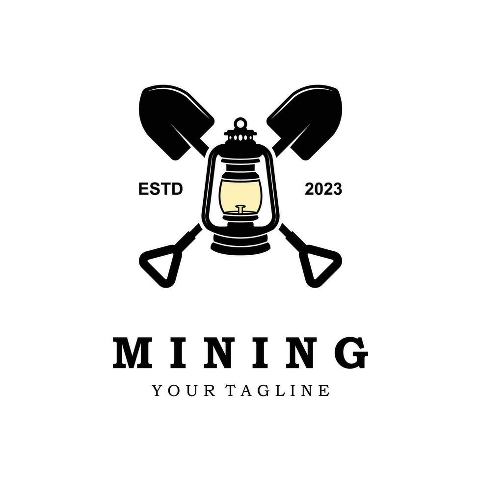 mineração logotipo ícone vetor