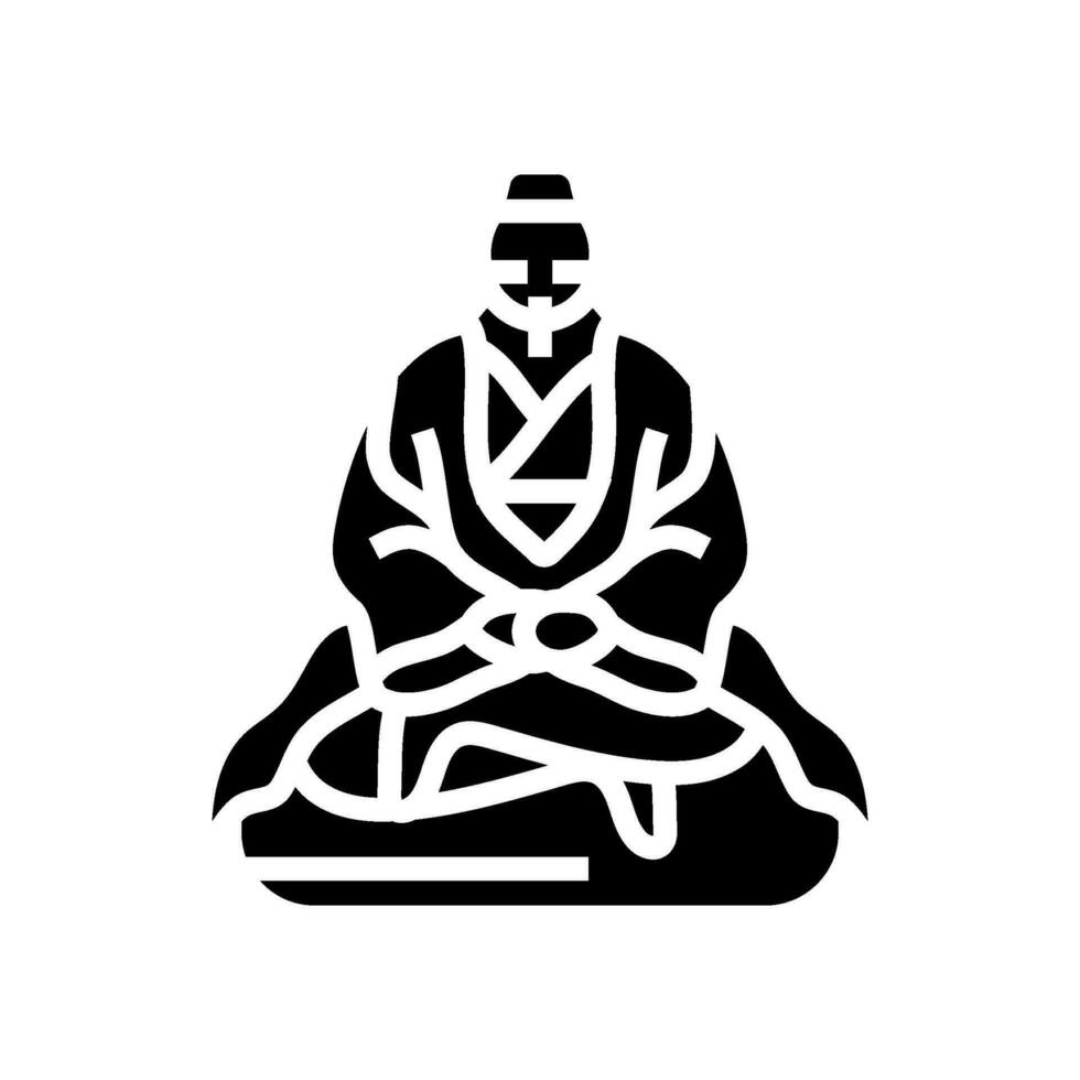 jade imperador taoísmo glifo ícone vetor ilustração