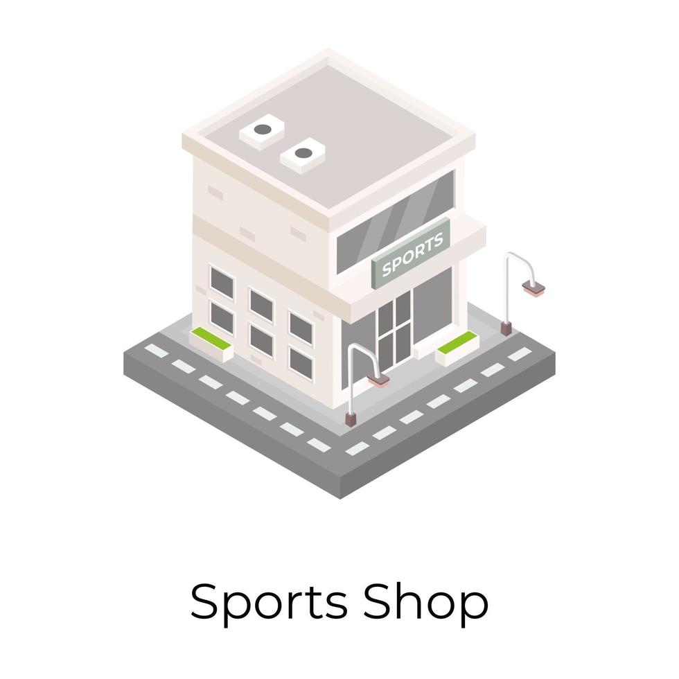 estrutura da loja de esportes vetor