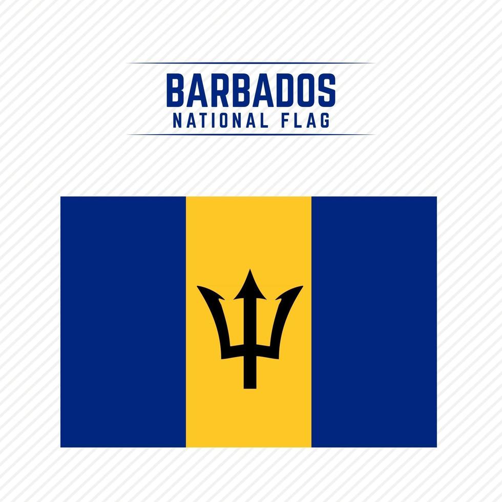 bandeira nacional de barbados vetor