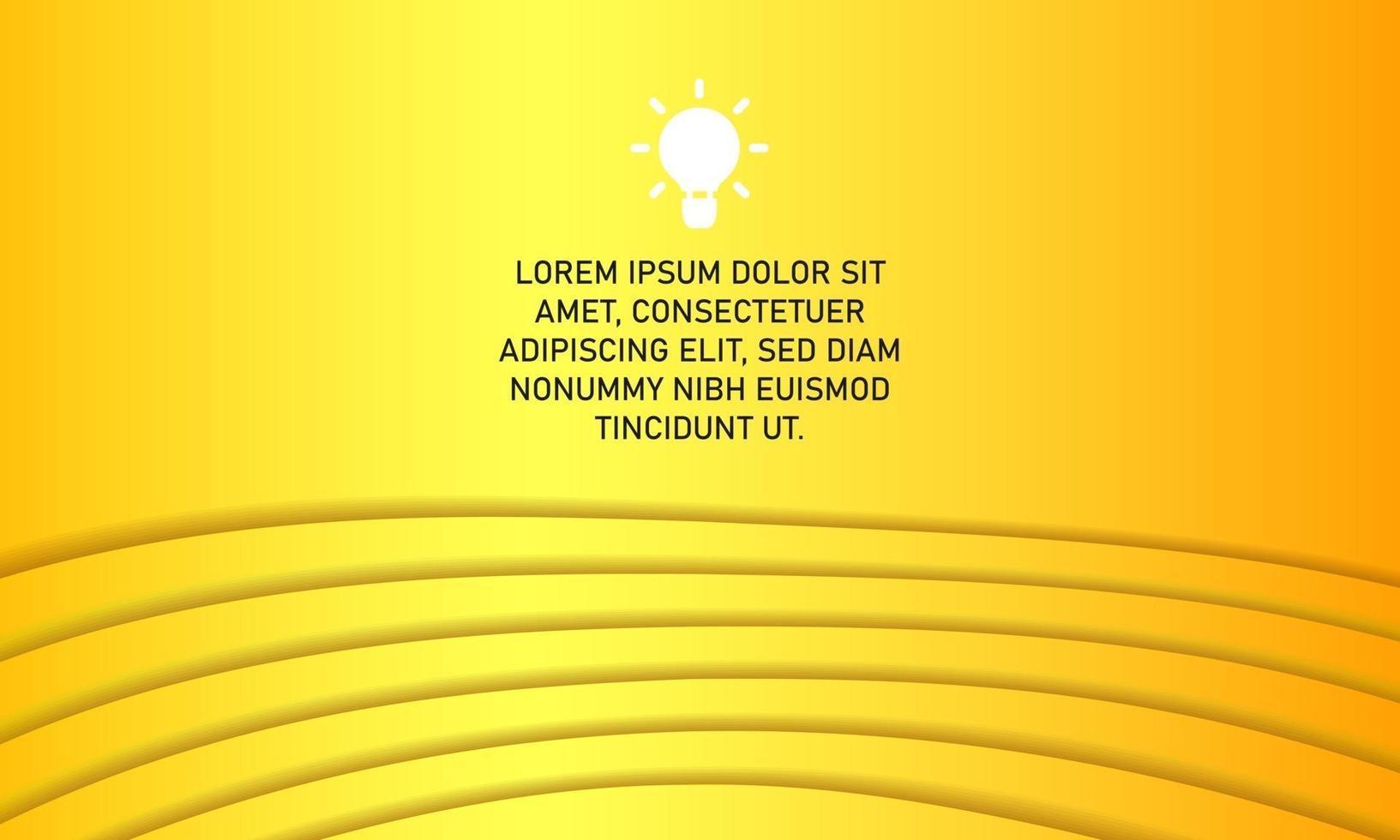 lindo fundo de apresentação amarelo com linhas curvas vetor