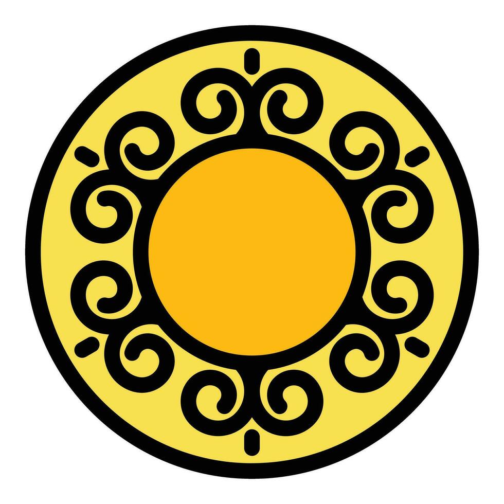 Atenas escudo ícone vetor plano