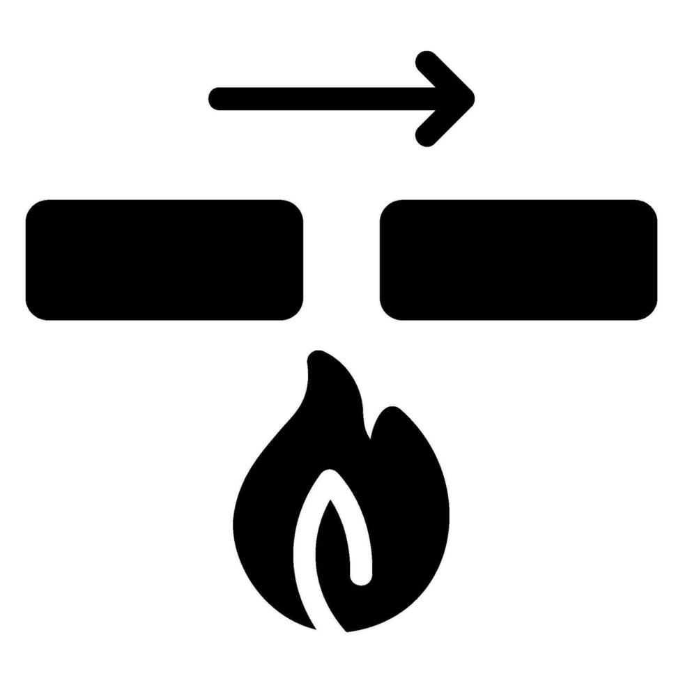 ícone de glifo de calor vetor