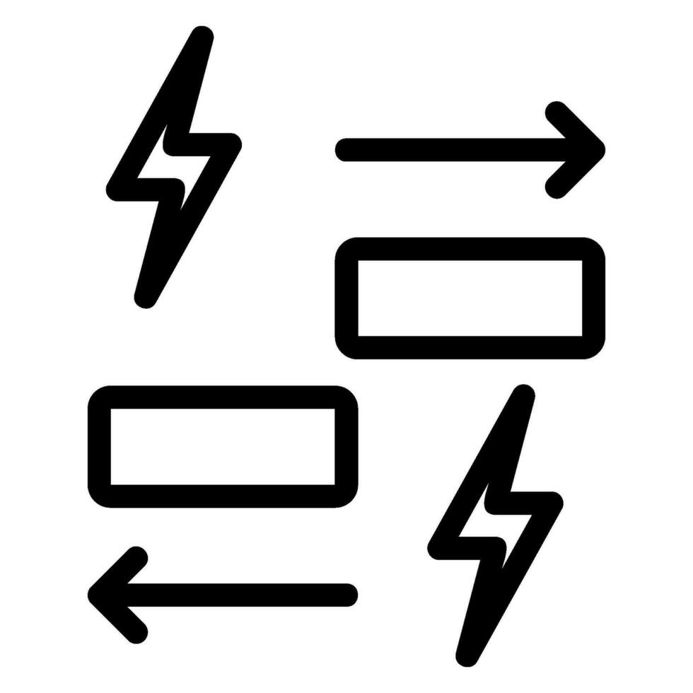 estático eletricidade linha ícone vetor
