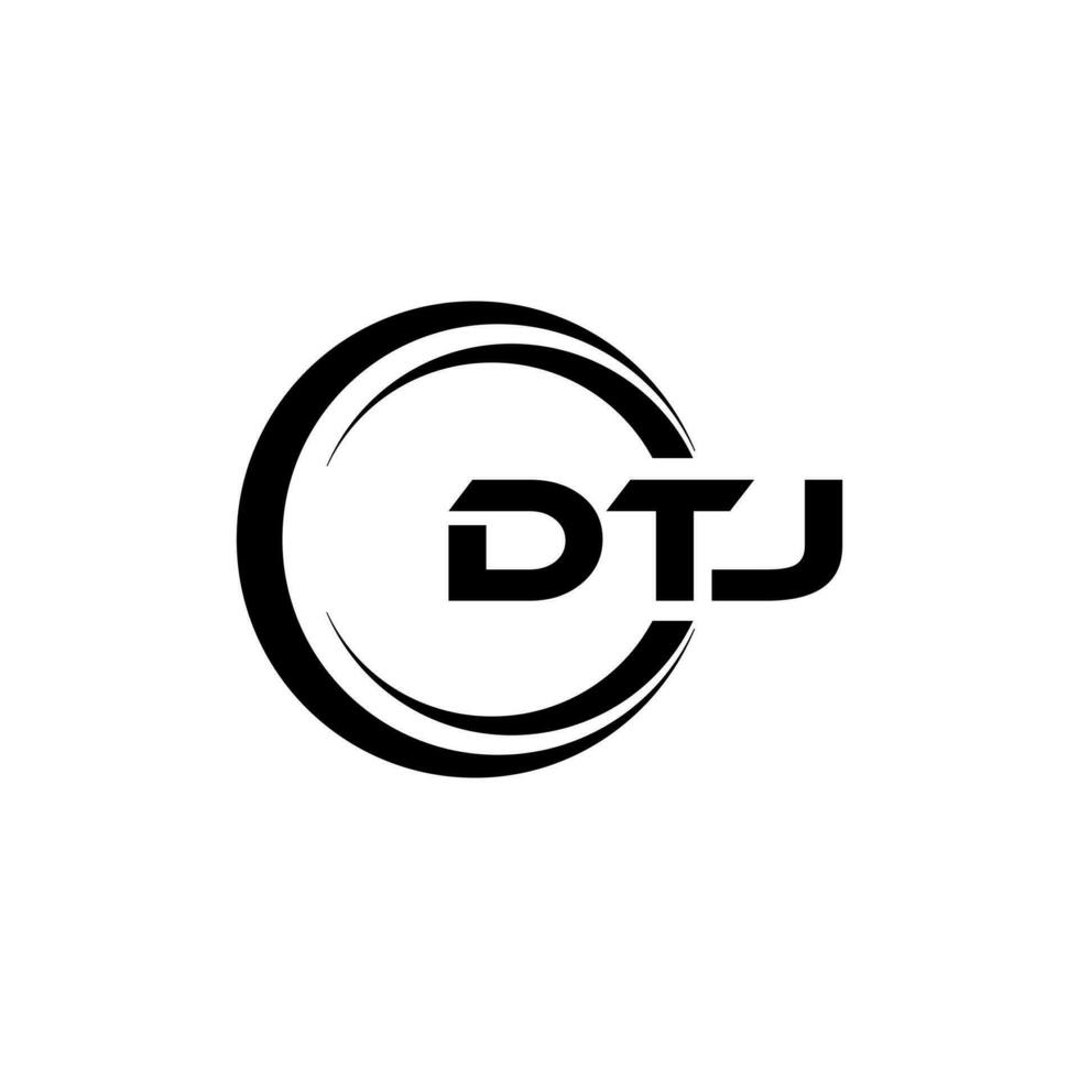 dtj logotipo projeto, inspiração para uma único identidade. moderno elegância e criativo Projeto. marca d'água seu sucesso com a impressionante isto logotipo. vetor