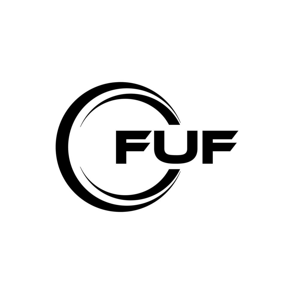 fuf logotipo projeto, inspiração para uma único identidade. moderno elegância e criativo Projeto. marca d'água seu sucesso com a impressionante isto logotipo. vetor