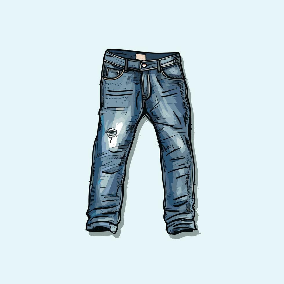 jeans vetor grampo arte ilustração