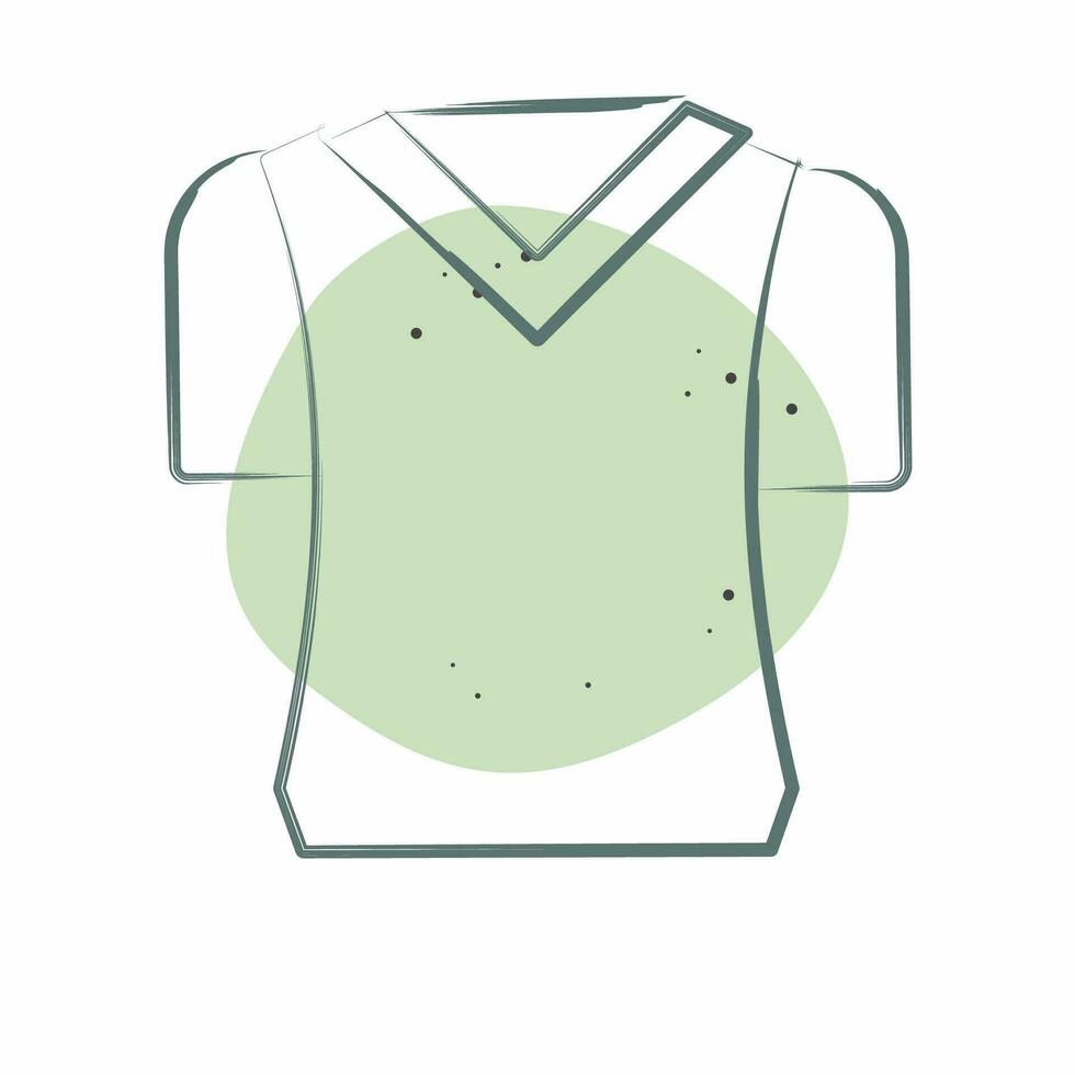 ícone t camisas. relacionado para acampamento símbolo. cor local estilo. simples Projeto editável. simples ilustração vetor