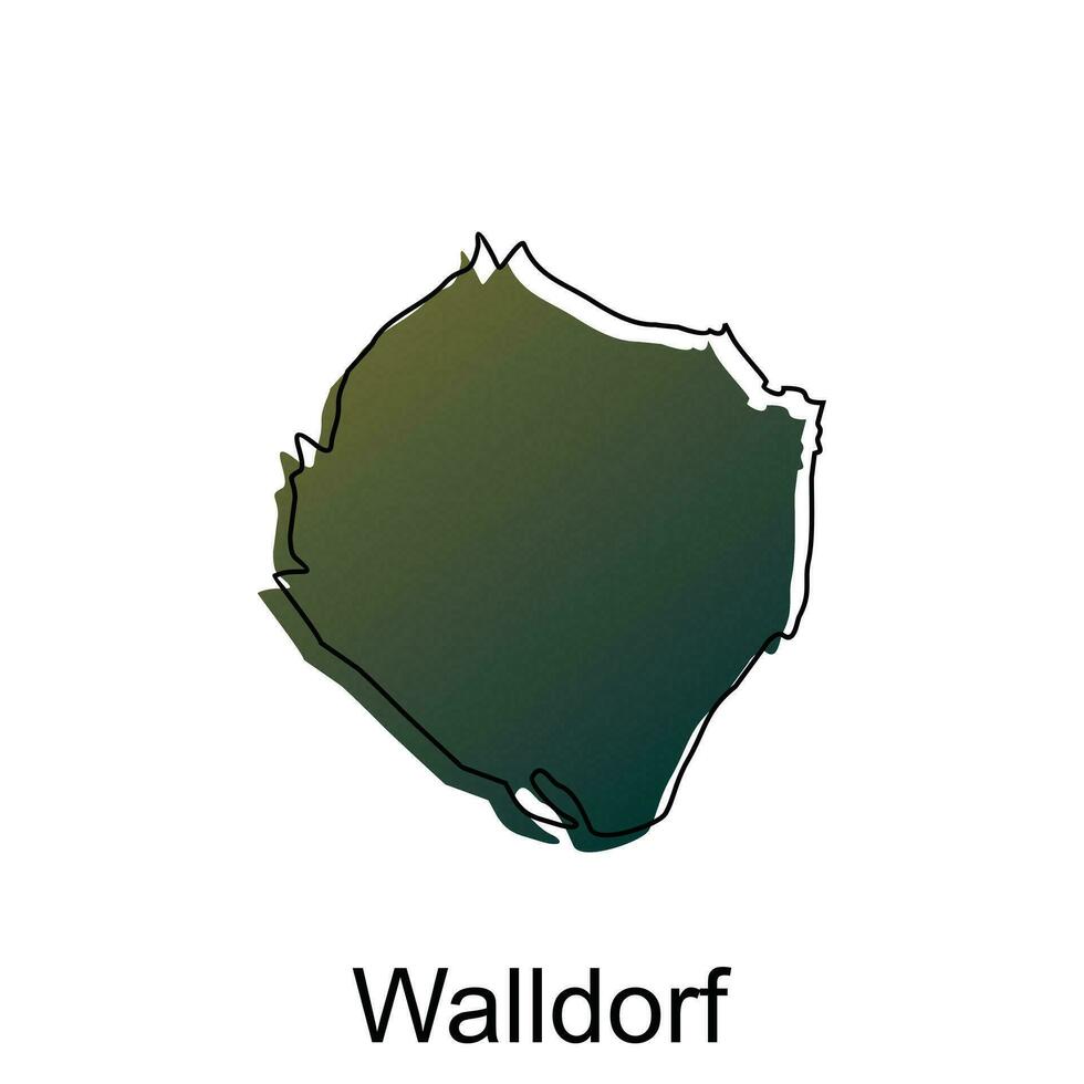 mapa cidade do Walldorf, mundo mapa internacional vetor modelo com esboço ilustração Projeto