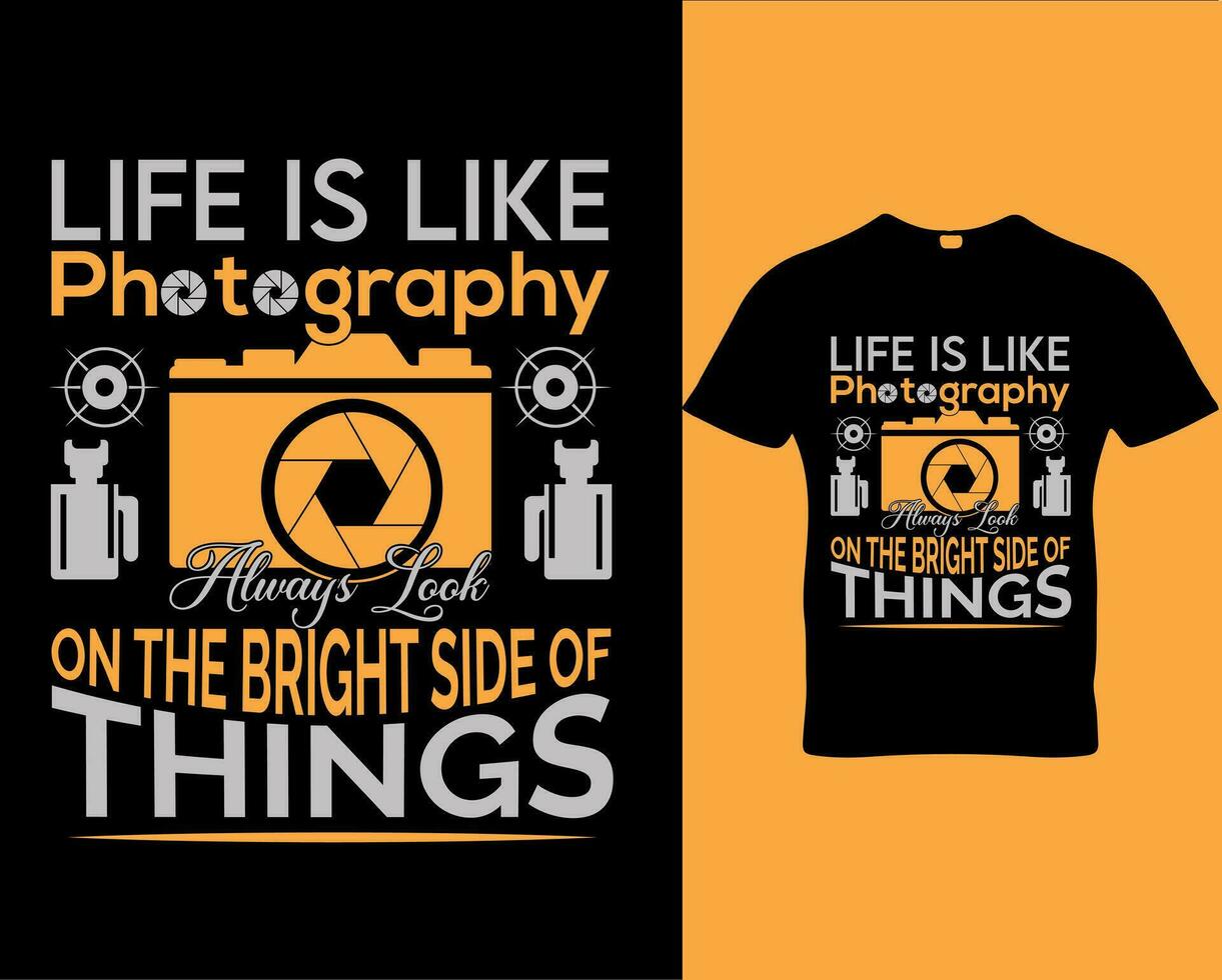 design de camiseta de fotografia vetor