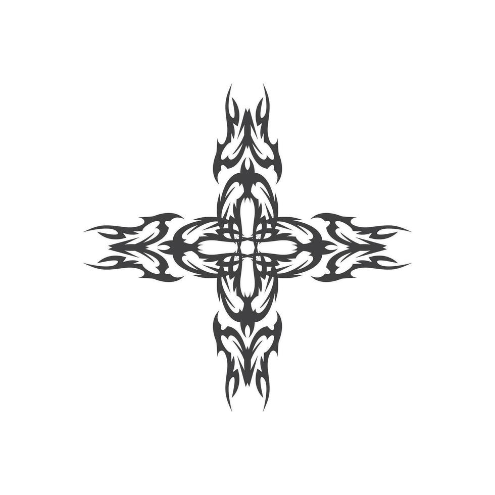 Preto tribal tatuagem abstrato símbolo modelo vetor