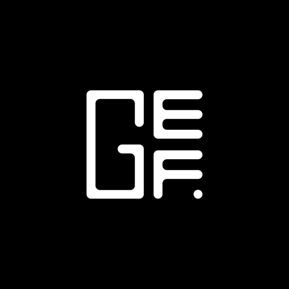 gef carta logotipo vetor projeto, gef simples e moderno logotipo. gef luxuoso alfabeto Projeto
