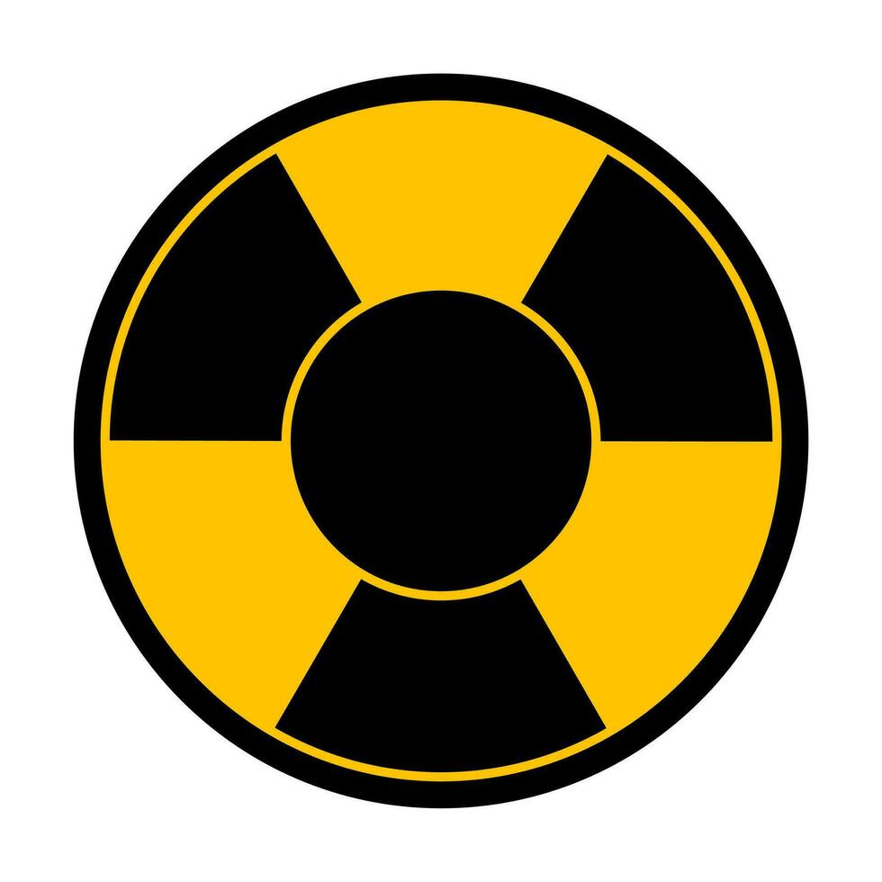 nuclear vetor ícone radiação perigo placa alerta Perigo símbolo. rede local página e Móvel aplicativo Projeto vetor elemento