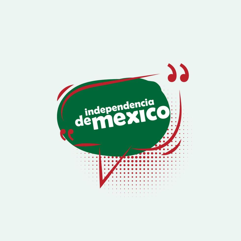 Viva México independência dia discurso bolha vetor