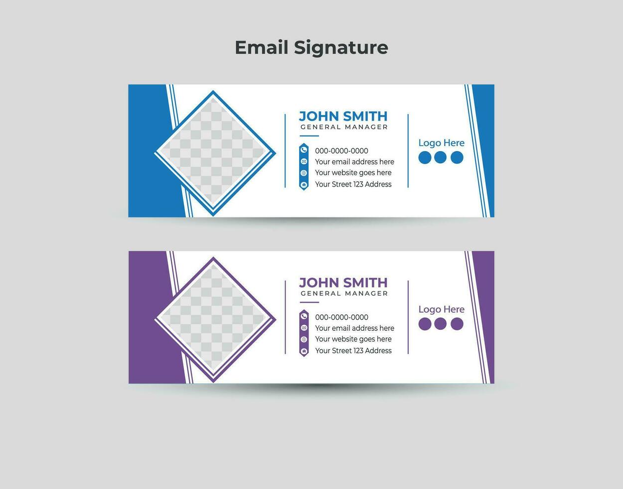 simples moderno criativo o negócio o email assinatura modelo. vetor
