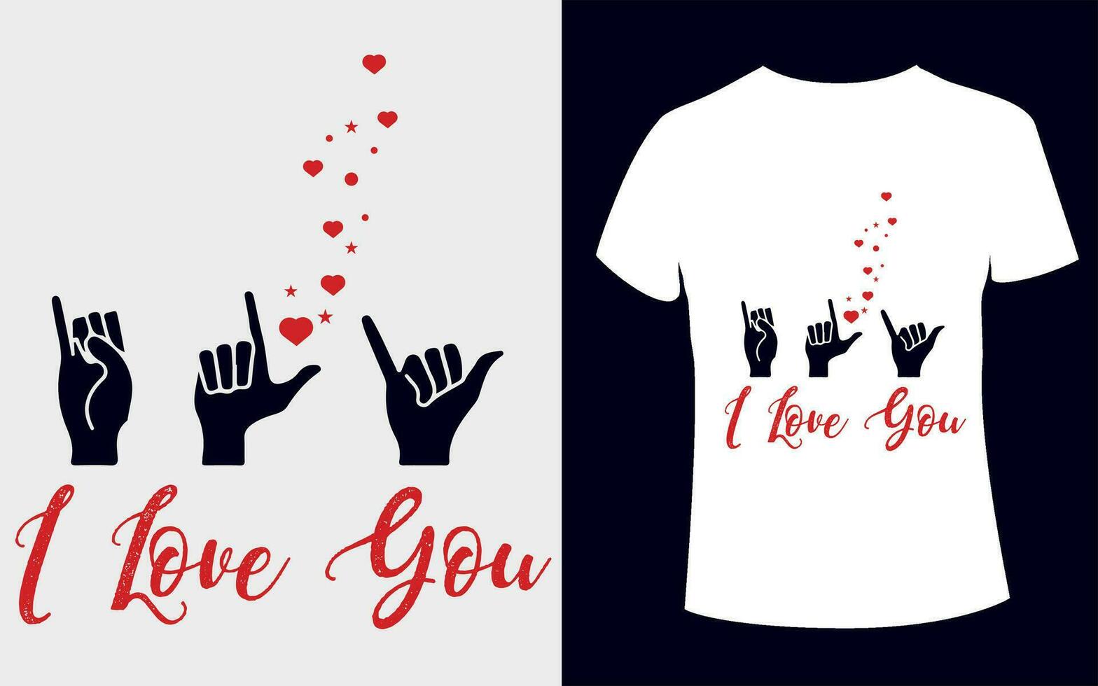 Eu amor você t- camisa Projeto com amor vetor