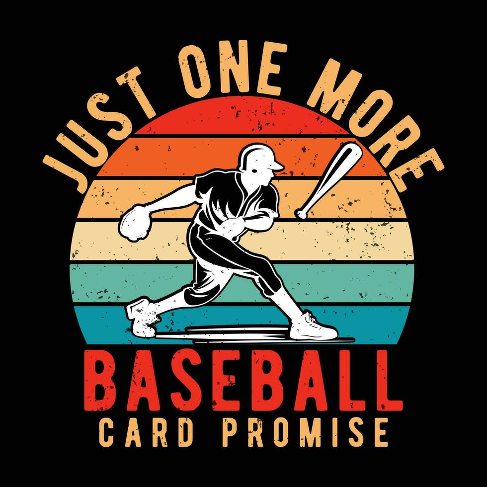 somente 1 Mais beisebol cartão promessa vetor