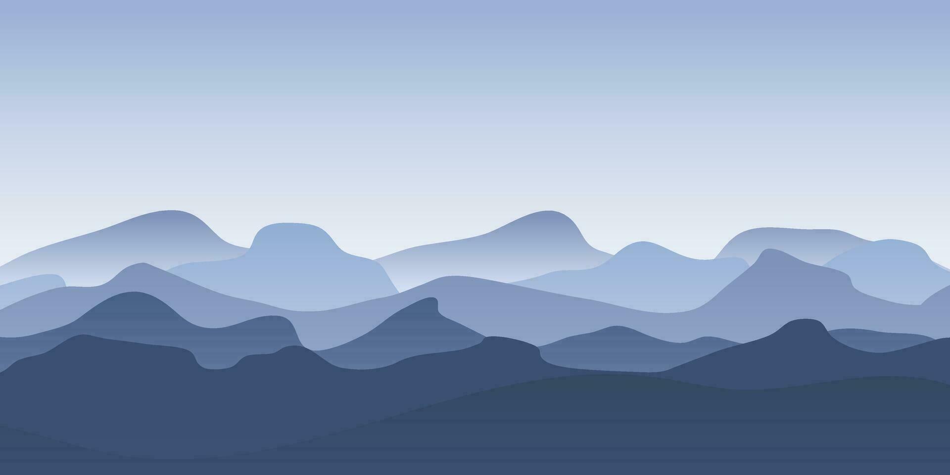 Sombrio azul montanha panorama fundo vetor ilustração