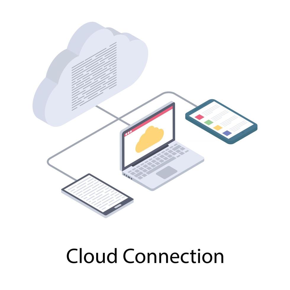 tecnologia de conexão em nuvem vetor