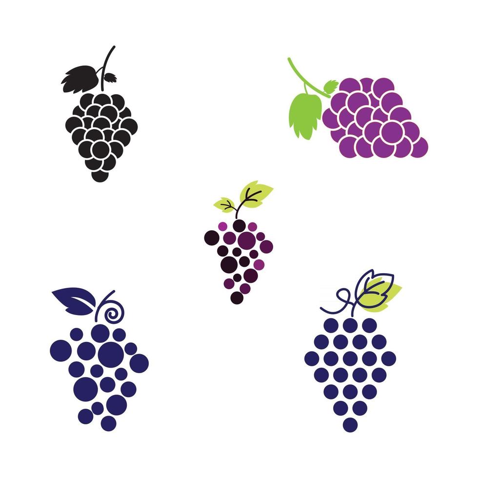 desenho de ilustração de ícone de vetor de uvas