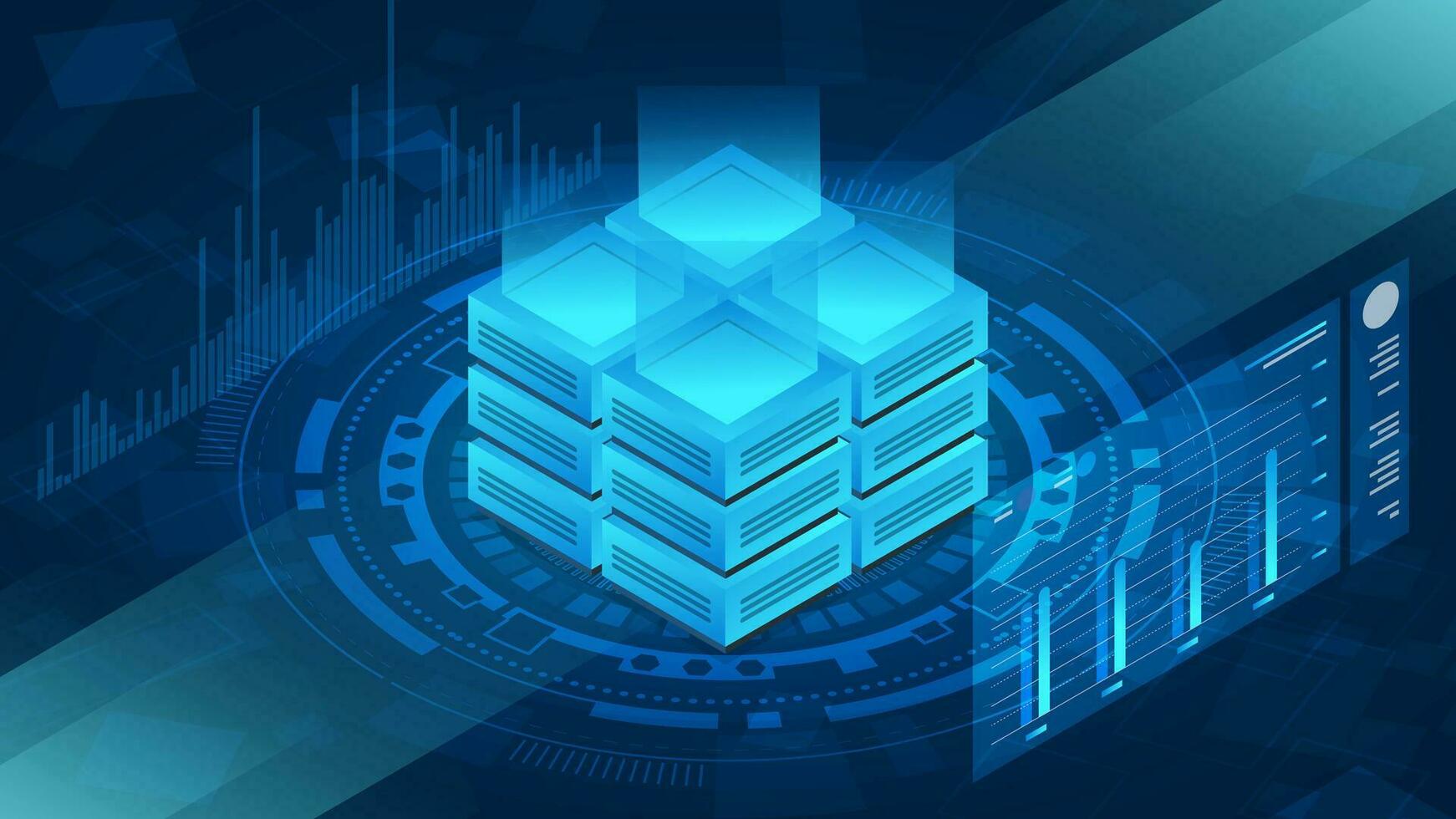 dados análise diagramas e gráficos. dados visualização conceito. 3d isométrico vetor ilustração.