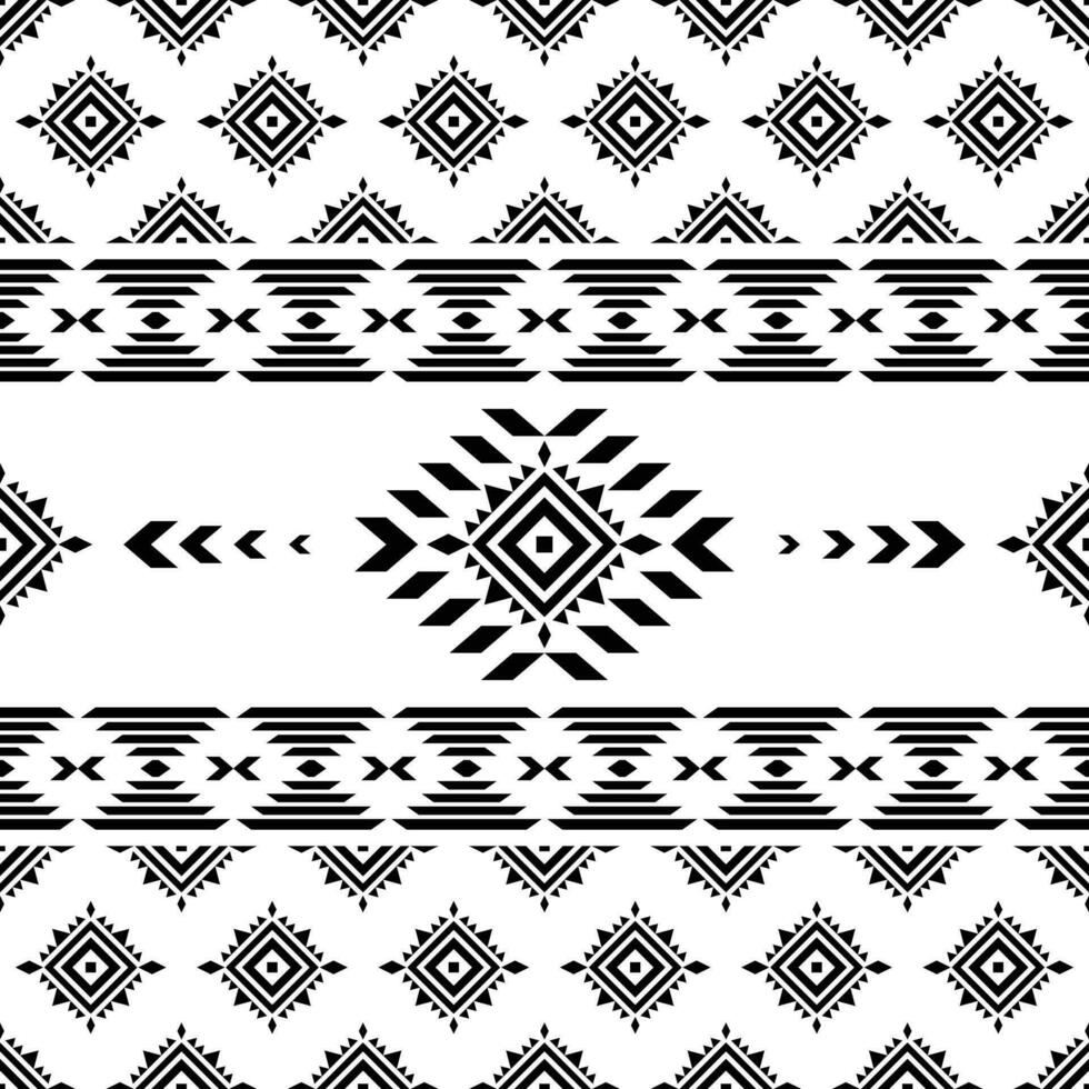 indígena tribal desatado retro padronizar. abstrato decorativo estilo. geométrico étnico padronizar Projeto para tecido modelo e camisa. Preto e branco cor. vetor