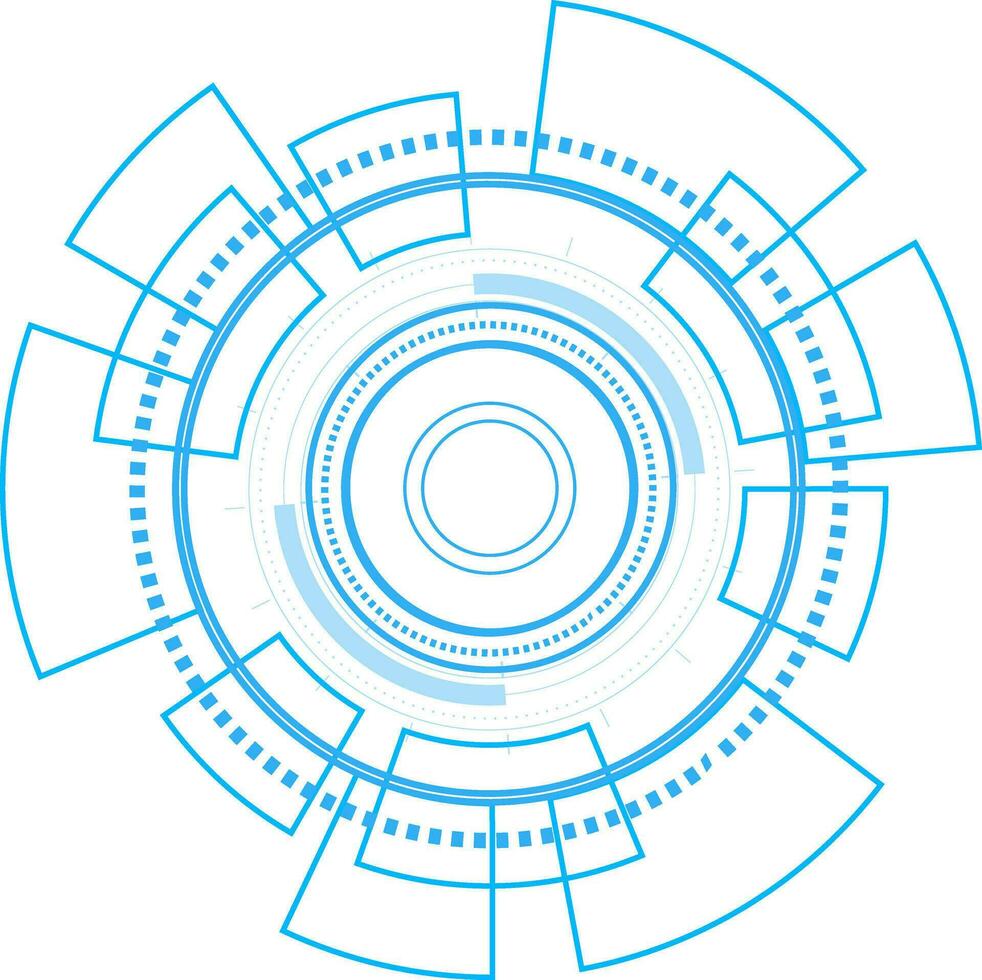 interface de usuário futurista de sci fi, hud, fundo abstrato de tecnologia, ilustração vetorial. vetor