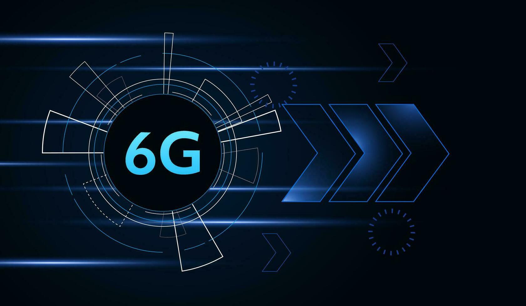 conceito de tecnologia de rede móvel 6g, telecomunicações de nova geração, internet móvel de alta velocidade, vetor