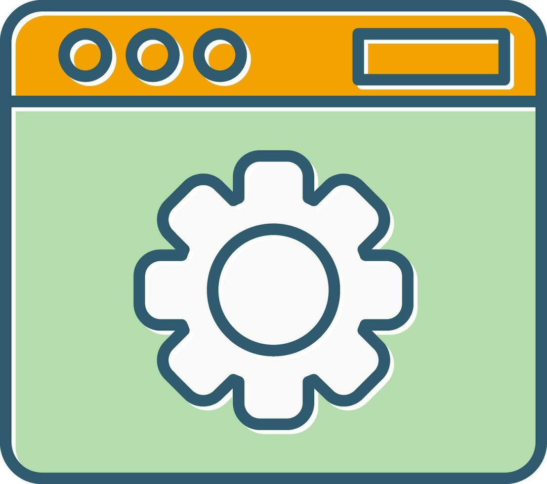 ícone de vetor de configurações da web