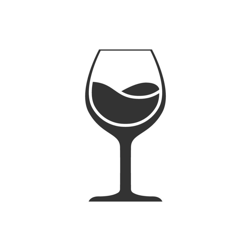 vinho garrafas com óculos ícone dentro plano estilo. álcool beber vetor ilustração em isolado fundo. champanhe bebida placa o negócio conceito.