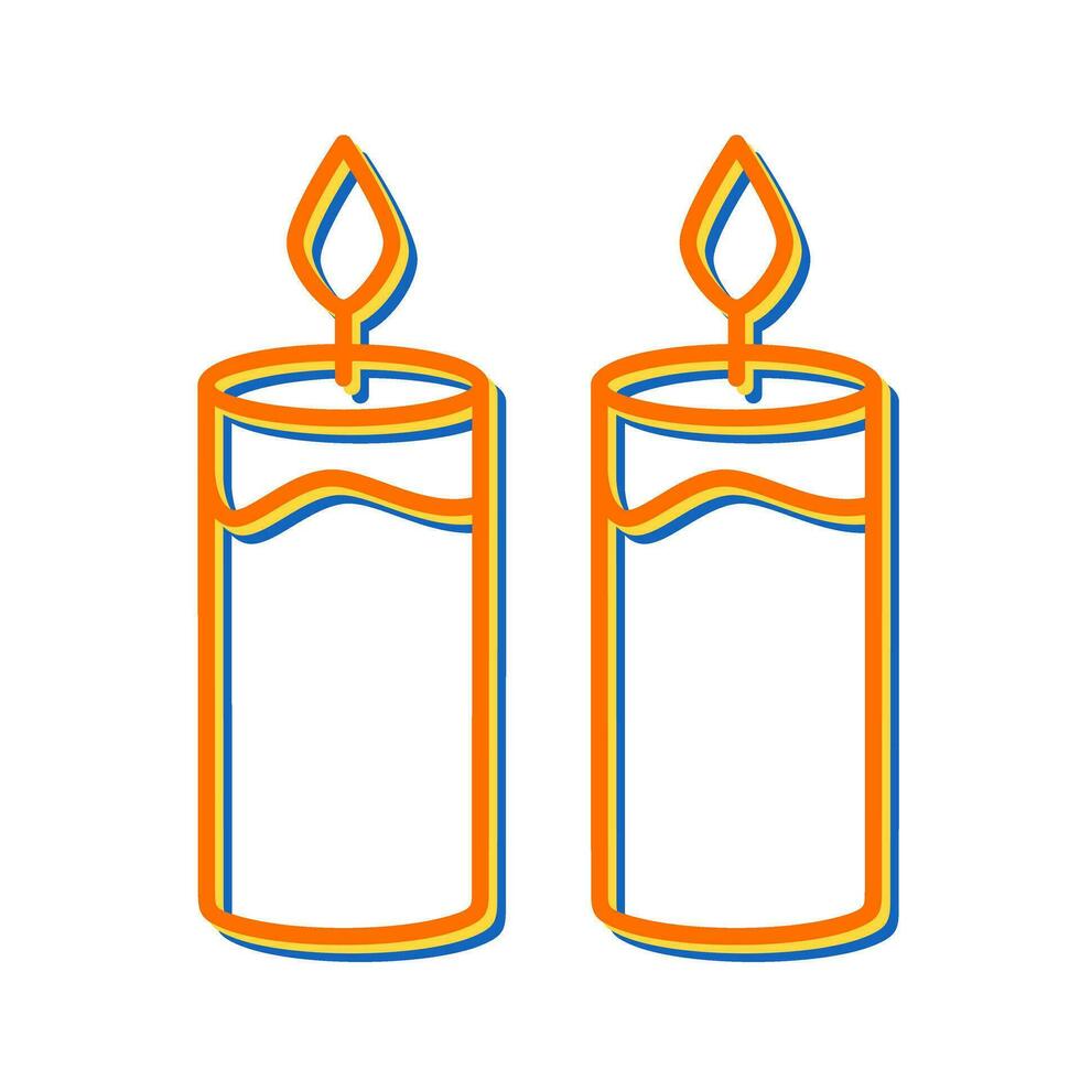 ícone de vetor de duas velas
