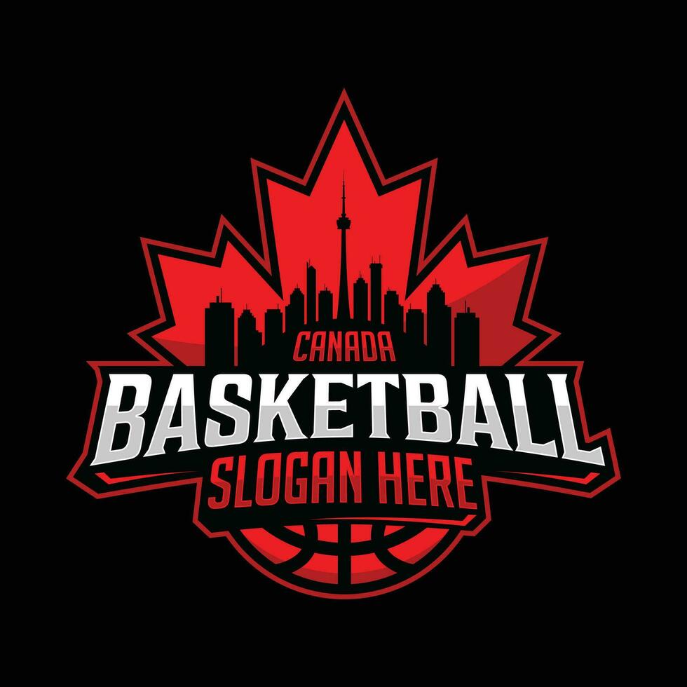 Canadá basquetebol equipe logotipo emblema dentro moderno estilo vetor