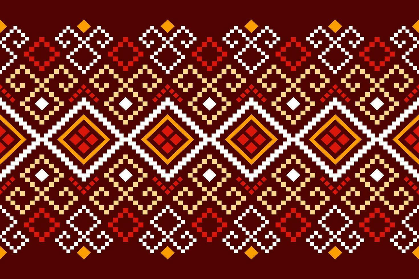 Cruz ponto colorida geométrico tradicional étnico padronizar ikat desatado padronizar abstrato Projeto para tecido impressão pano vestir tapete cortinas e sarongue asteca africano indiano indonésio vetor