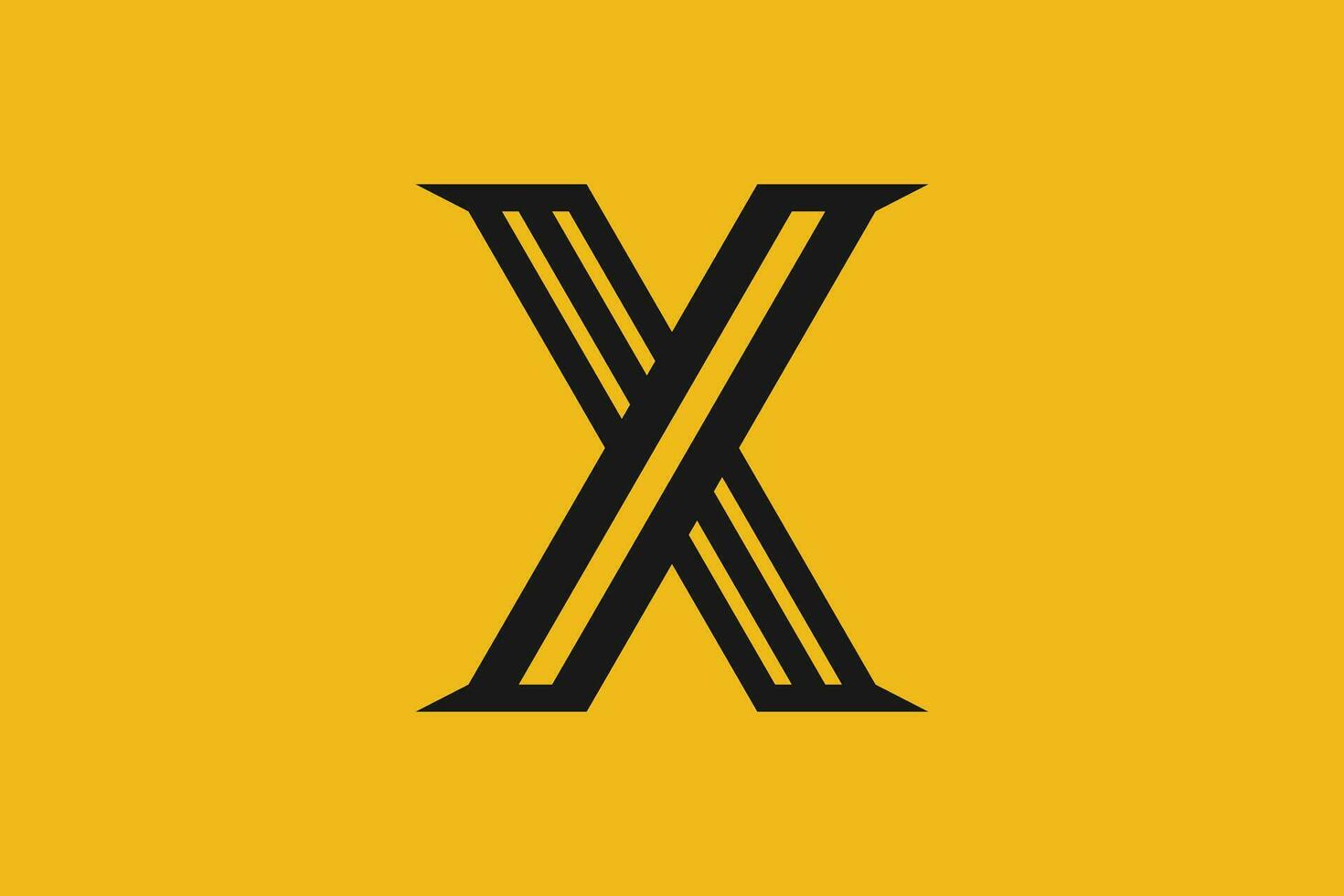 carta x logotipo Projeto com para inicial seu o negócio vetor