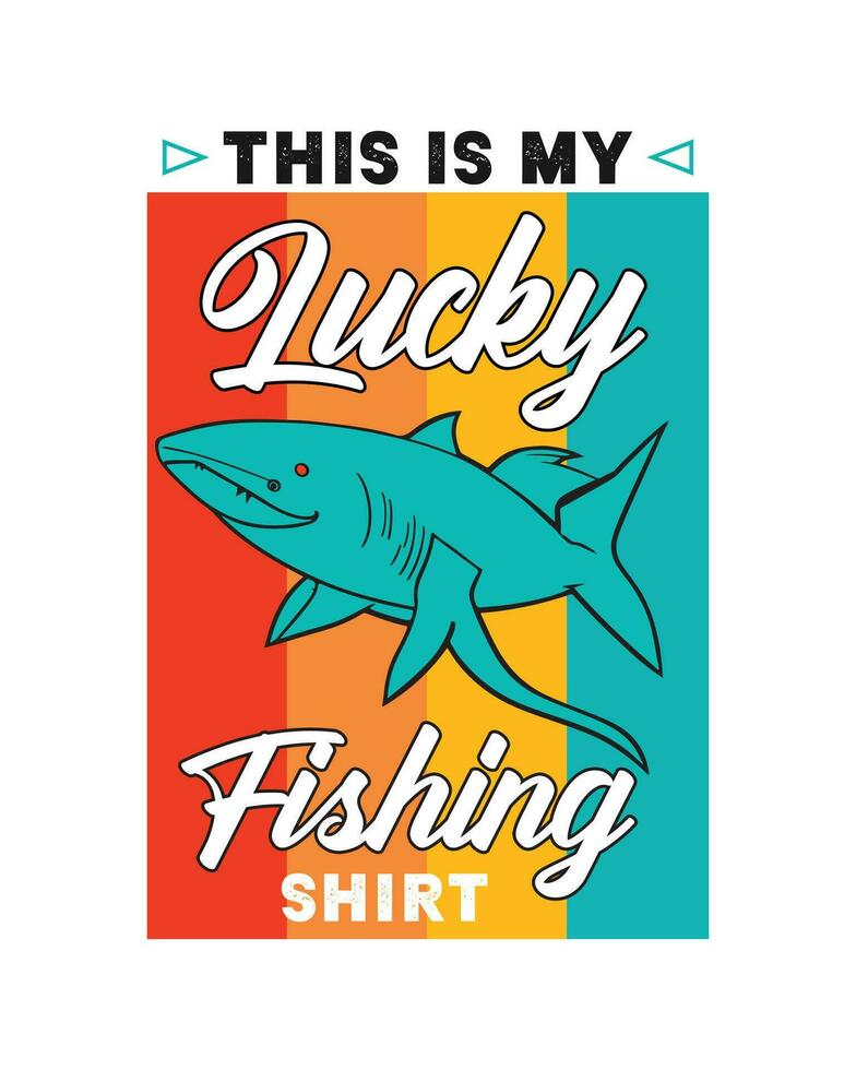 design de camiseta de pesca vetor