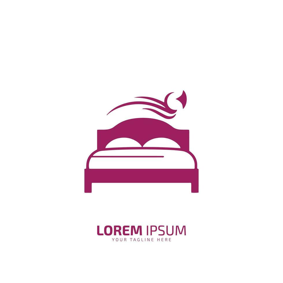 ideias de logotipo de cama. design de logotipo de inspiração. ilustração em vetor modelo. isolado no fundo branco