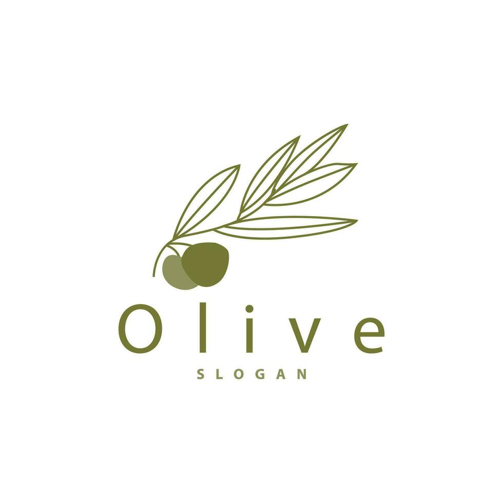 Oliva óleo logotipo Prêmio Projeto fresco plantar jardim simples minimalista modelo símbolo ilustração vetor