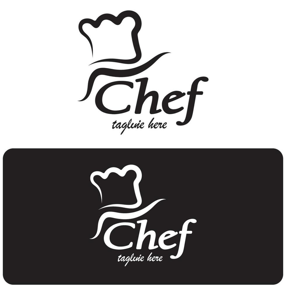 profissional logotipo chefe de cozinha ou cozinha chefe de cozinha chapéu.para negócios, casa cozinhar, e restaurante chef.bakery,vetor vetor